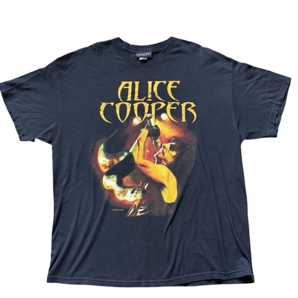 Alice Cooper‎ Snake Double Sided Band T Shirt 2004 XL Rock Metal
